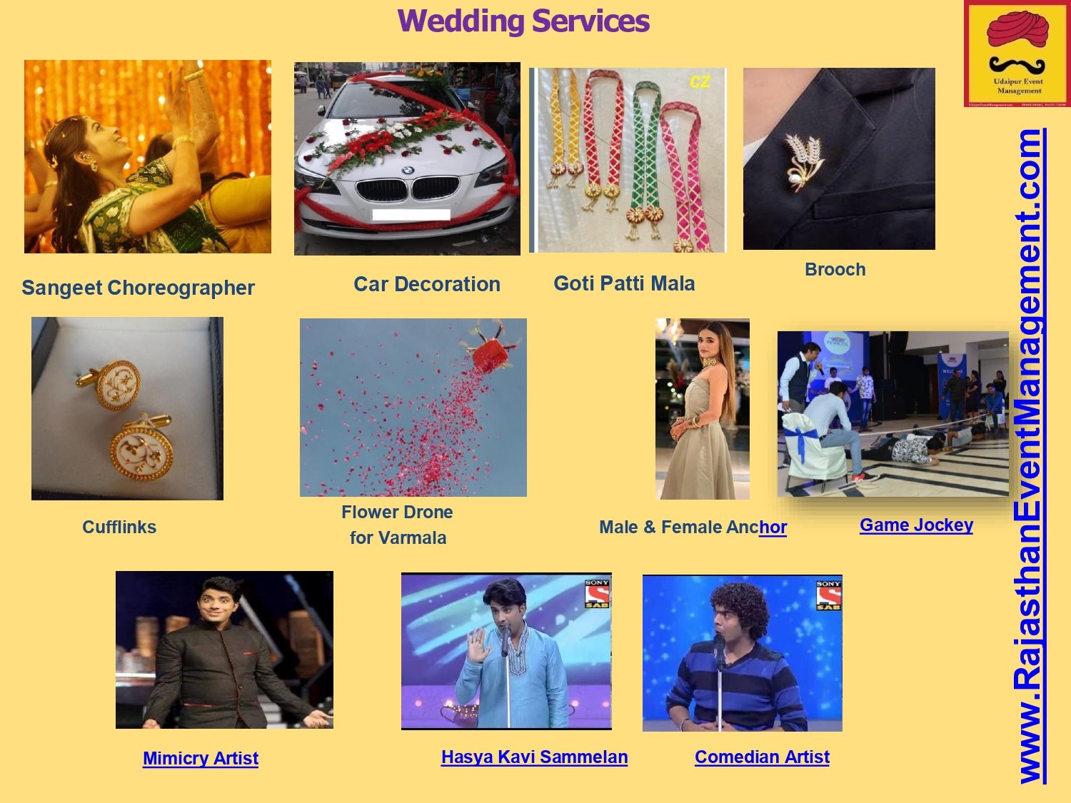 Wedding Services — Anchor, Choreographer & Flower Drone